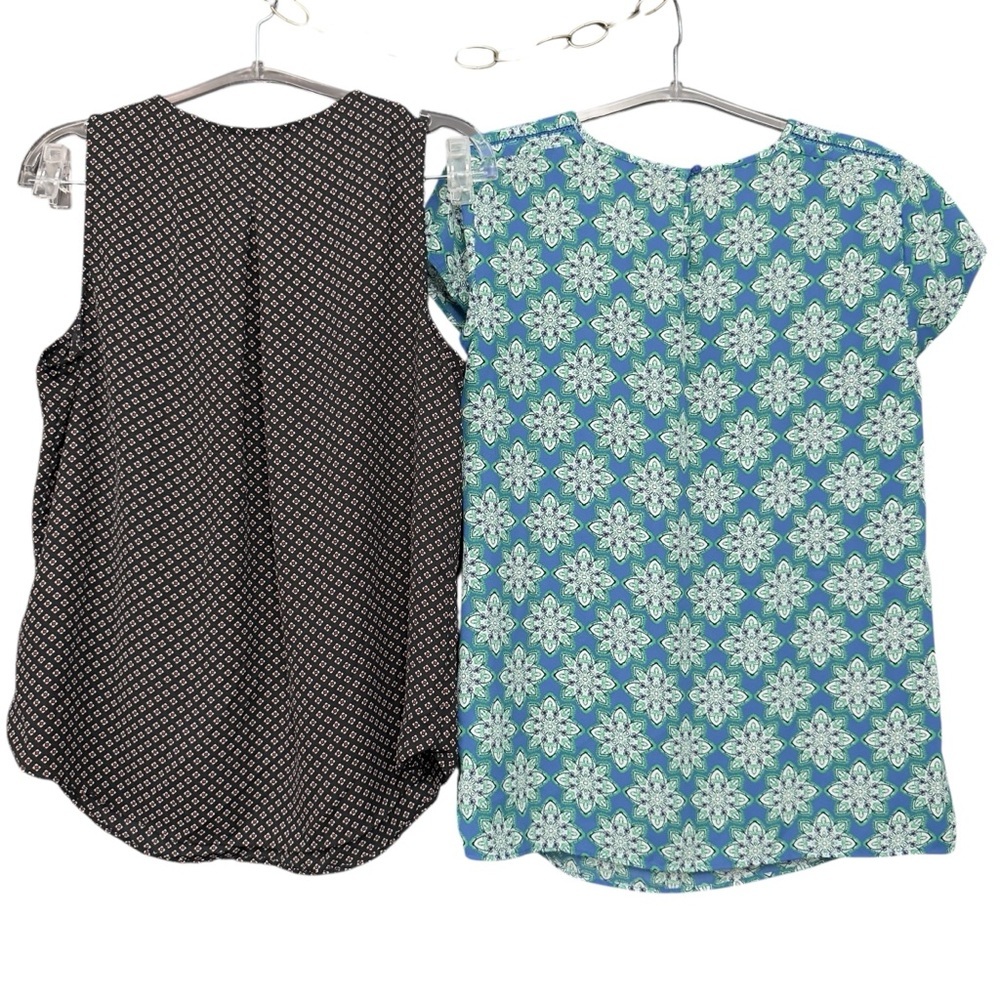 Banana Republic Womens Tops Bundle Small 2 Pack Sleeveless Tank Floral Blouse - Picture 2 of 8